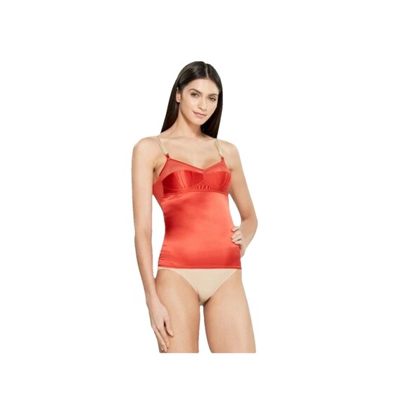STELLA MCCARTNEY Cherie Top Bralette Silk-Blend Camisole Sz Large - Picture 1 of 11